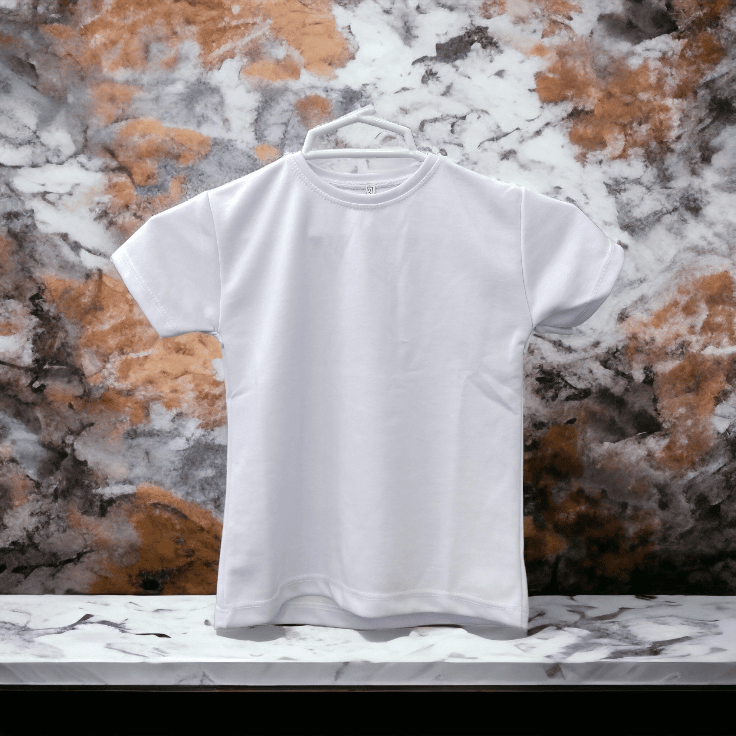 تیشرت سفید بچگانه با چاپ طرح دلخواه