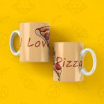 ماگ پیتزا طرح I Love Pizza