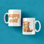ماگ طرح گربه Angry Cat