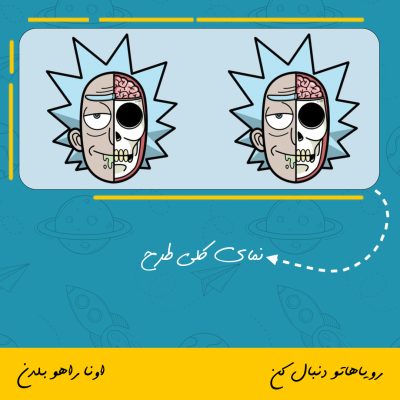 ماگ طرح انیمیشن سریالی ریکی و مورتی