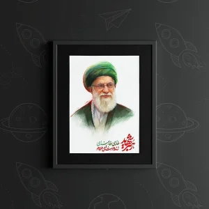 تابلو طرح خدای خامنه ای زنده است ای مردم کد M19