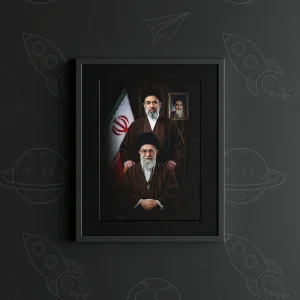 تابلو طرح رهبر شهید و سید مجتبی خامنه ای کد M26