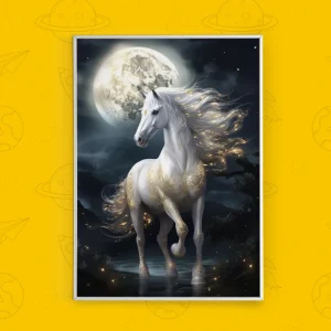 تابلو طرح اسب و ماه | HORSE AND MOON