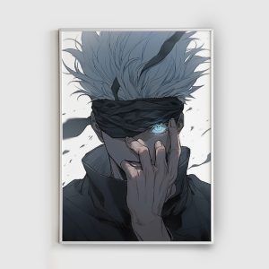 تابلو طرح انیمه شخصیت گوجو ساتورو | jujutsu kaisen